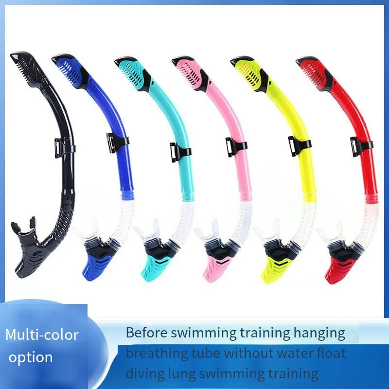 Adult Swimming Training Free Diving Snorkel, Wet Liquid Silicone Snorkel Bite Soft and Comfortable Model Diving Equipment