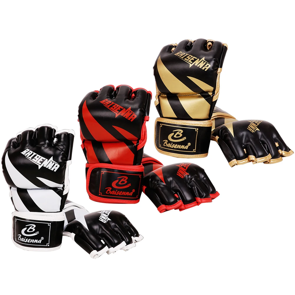 

Unisex Sparring Punching Gloves Wear Resistant 3cm Thickened Punching Bag Gloves Adjustable for Boxing Kickboxing Muay Thai MMA