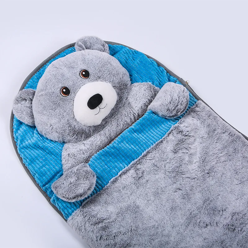 

Children's sleeping bag Polar bear cartoon children's warm sleeping clothes thickened anti kick quilt sleeping bag