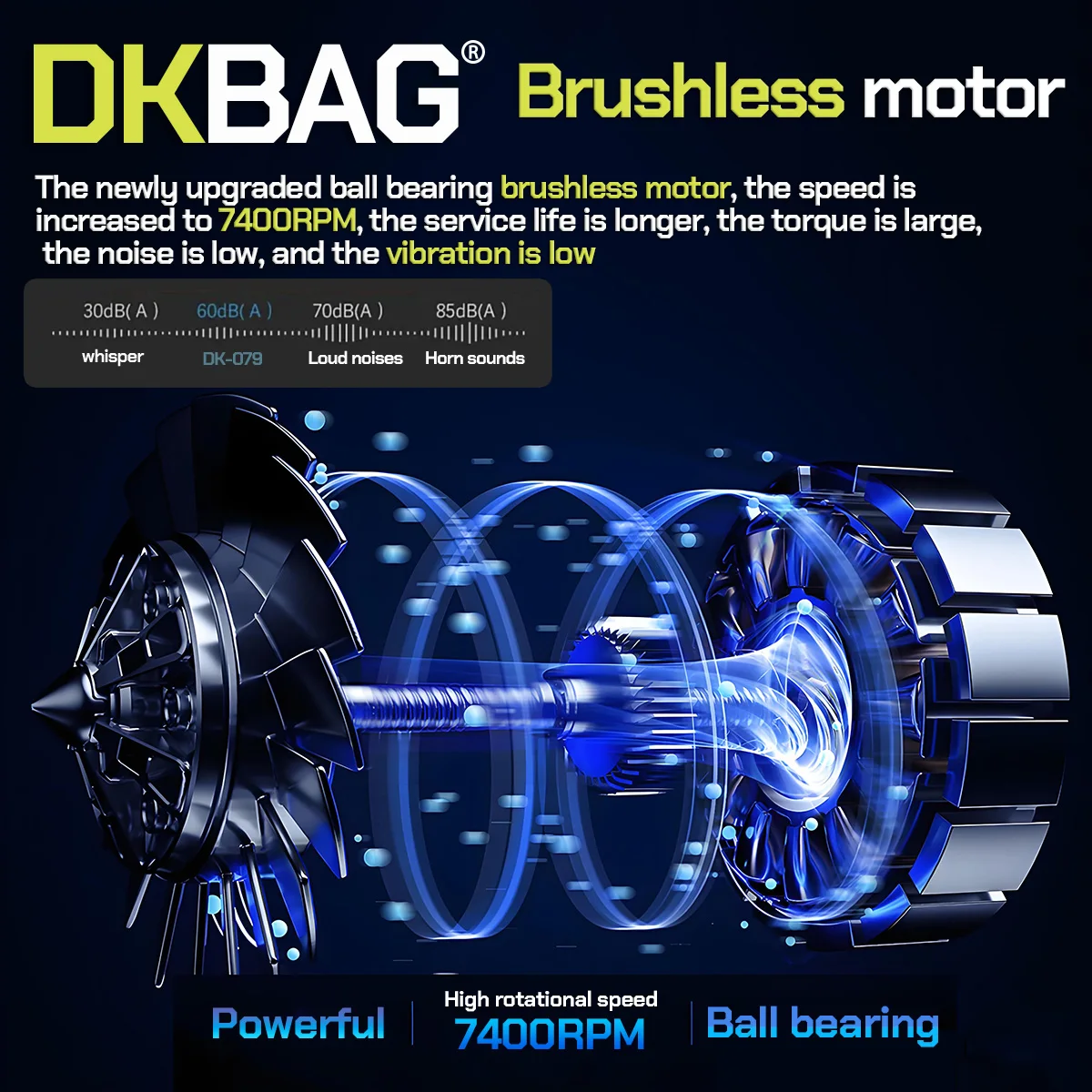 DK079 Brushless Motor 7400RPM All Metal Professional Hair Clipper Barber Hair Cutting Machine Salon Hair Trimmer for Men