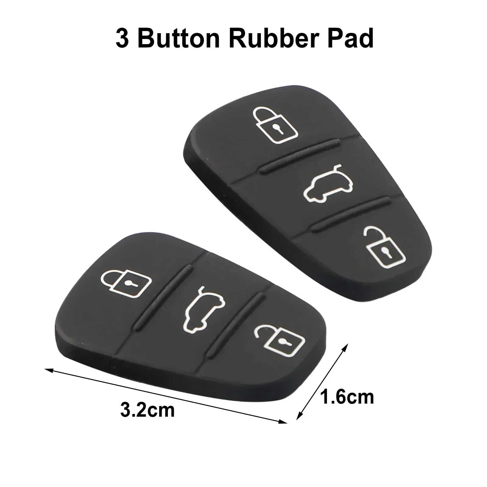 2pcs/set Car 3 Buttons Remote Key Fobs-Case Rubber Shell-Black For Hyundai I10/I20/I30  For KIA For Ceed 2012 Accessories