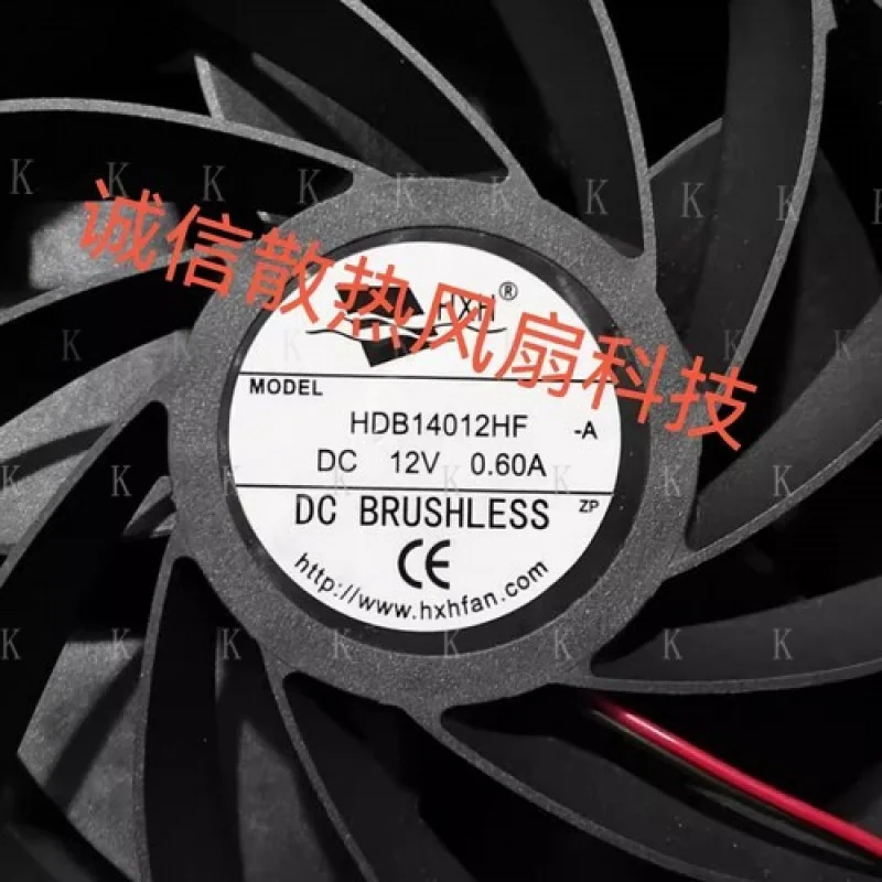 

C 1PCS FOR HDB14012HF DC12V 0.60A 140*140*38MM 2-wire inverter silent cooling fan