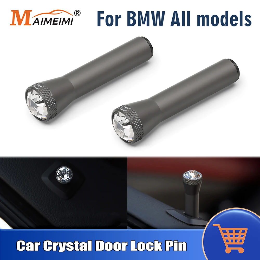 Crystal Interior Accessories For BMW All Models G20 G30 G05 G06 X3 X5 F10 F20 F25 F26 F30 E39 E61 E90 Car Crystal Door Pin Lock