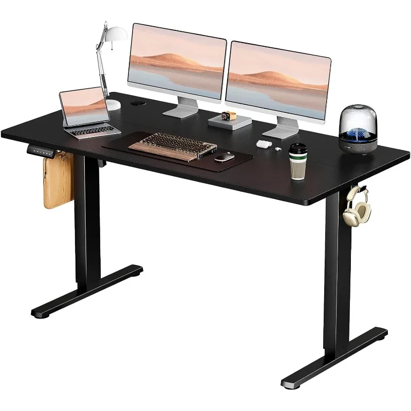 

Standing Desk, Adjustable Height Electric Sit Stand Up Down Computer Table, 63x24 Inch Ergonomic Rising Desks