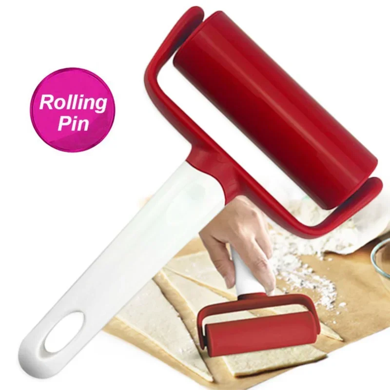 Rolling Pin Pastry Pizza Fondant Bakers Roller Plastic Cookie Dough Rolling Pin Kitchen Utensil DIY Kitchen Cooking Gadgets