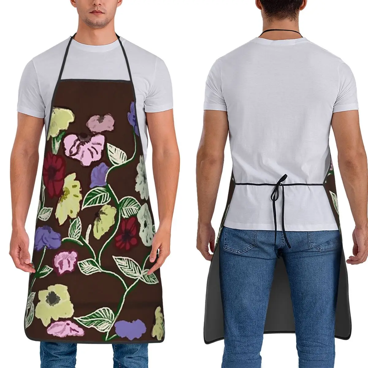 

Фартуки для фортепиано Taylor's с цветочным принтом, шеф-повар, кулинария, кухня, Tablier, водонепроницаемый нагрудник, кухонный сарафан для уборки для женщин и мужчин, садоводство