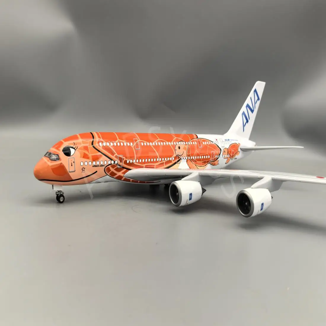 

46cm Air Japan ANA Sea Turtle Painting Airbus A380 Airplane Scale Resin Diecast Aircraft Model Aviation Collections Decor Gift