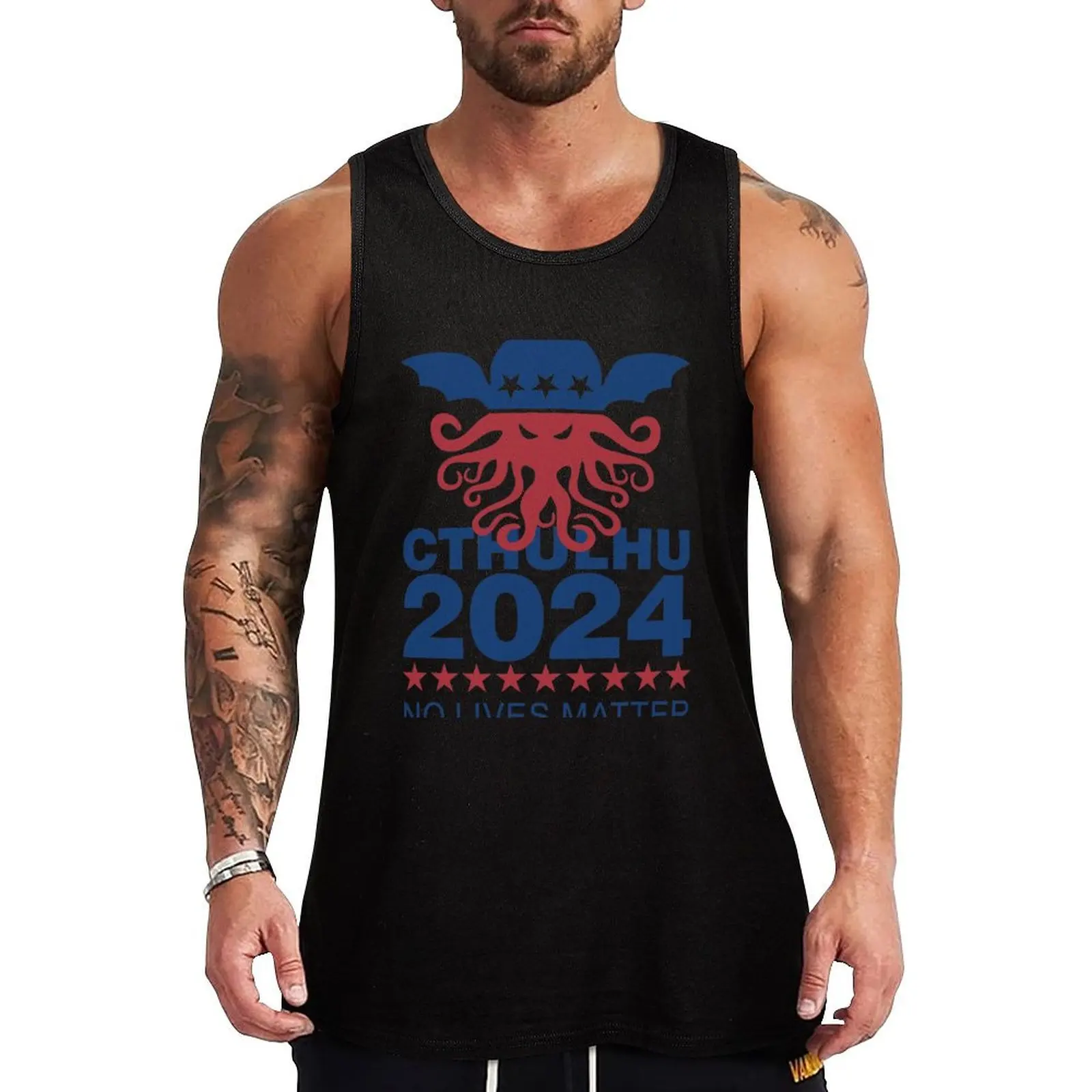 

Cthulhu 2024 No Lives Matter Tank Top Men's fitness t-shirt muscle t-shirt
