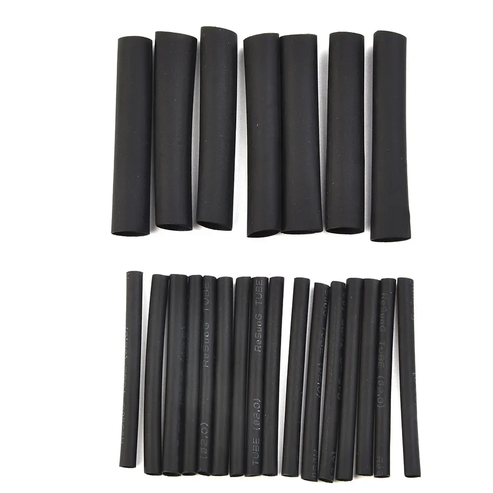 

Black Glue Heat Shrink Tubing Kit, 127 Pcs Assortment Set, Sizes 2mm 14mm, Flame Retardant, Polyolefin Material, Functions