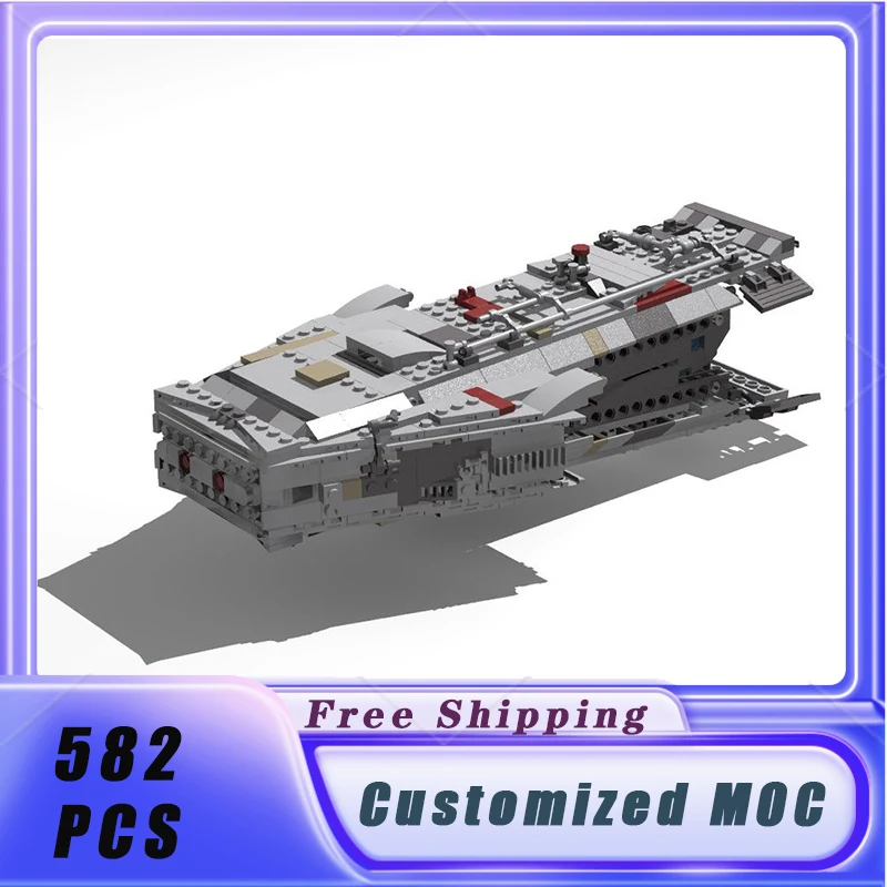 

Space War Series MOC-37453 Classic Interstellar Spacecraft Brick Model DIY Assembly Parent-child Toy Display Gift