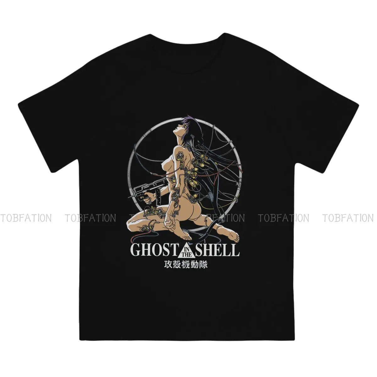 Ghost in the Shell Girl Soldier  T Shirt Vintage Fashion Summer Large Cotton Men's Tees Harajuku O-Neck TShirt