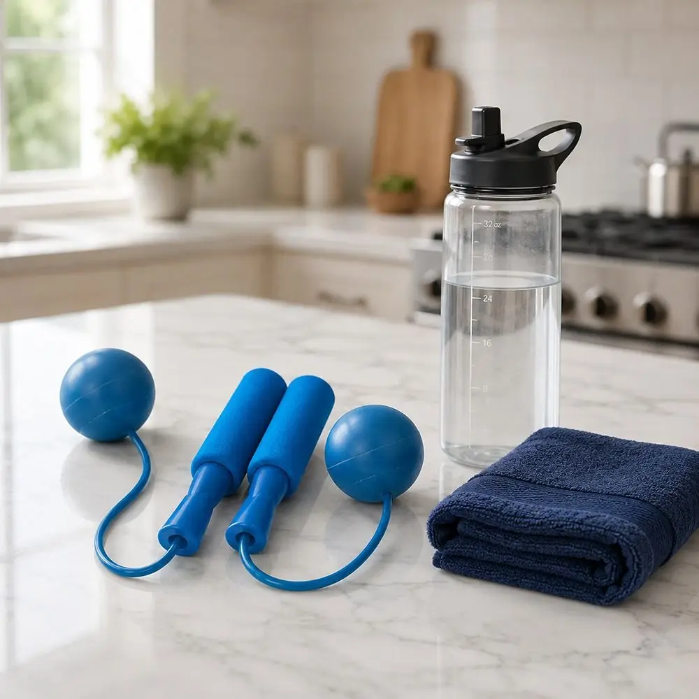 PVC Rope Material Cordless Jump Rope TPR Weighted Balls Blue Pink Color Option Weighted Jump Rope Weighted Ball Design