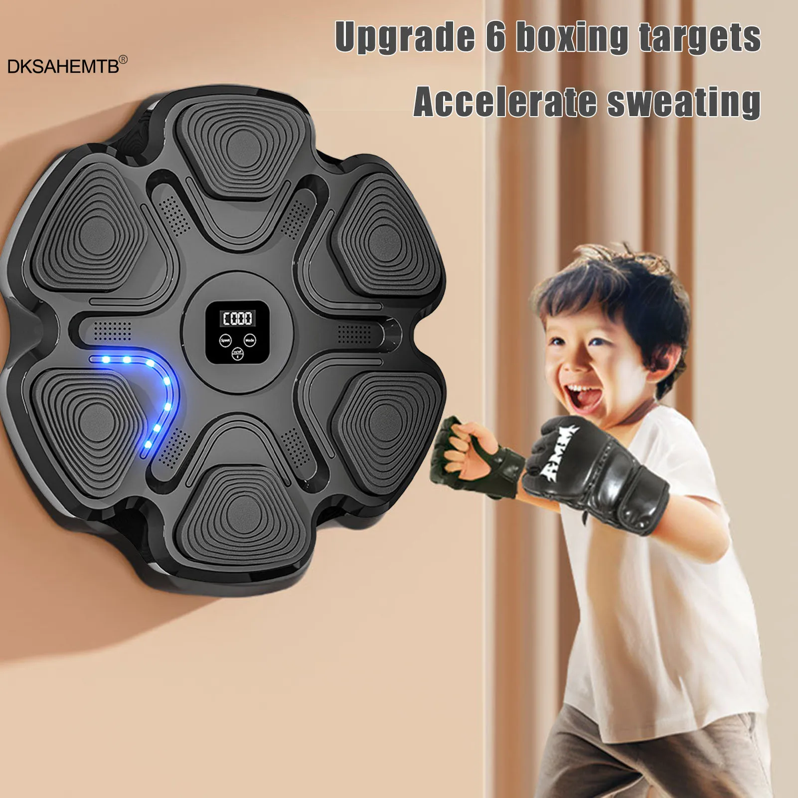 Smart Music Boxing Machine Children Adults Boxing Strength Reaction Training Fitness Entertainment Boxing Wall Target Xmas Gifts