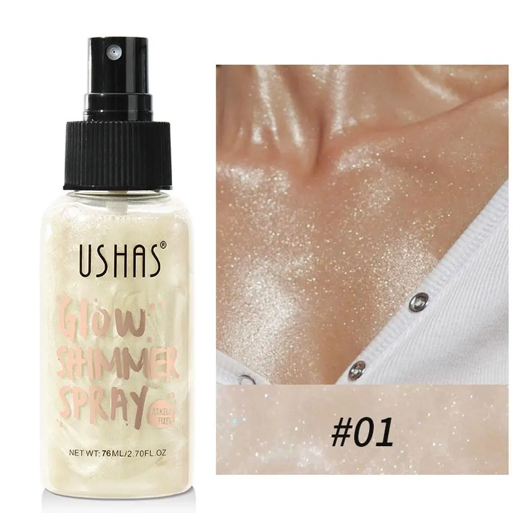 High Gloss Highlighter Powder Spray, Brilho, Brilho, Brilho, Rosto, Corpo, Destaque Maquiagem