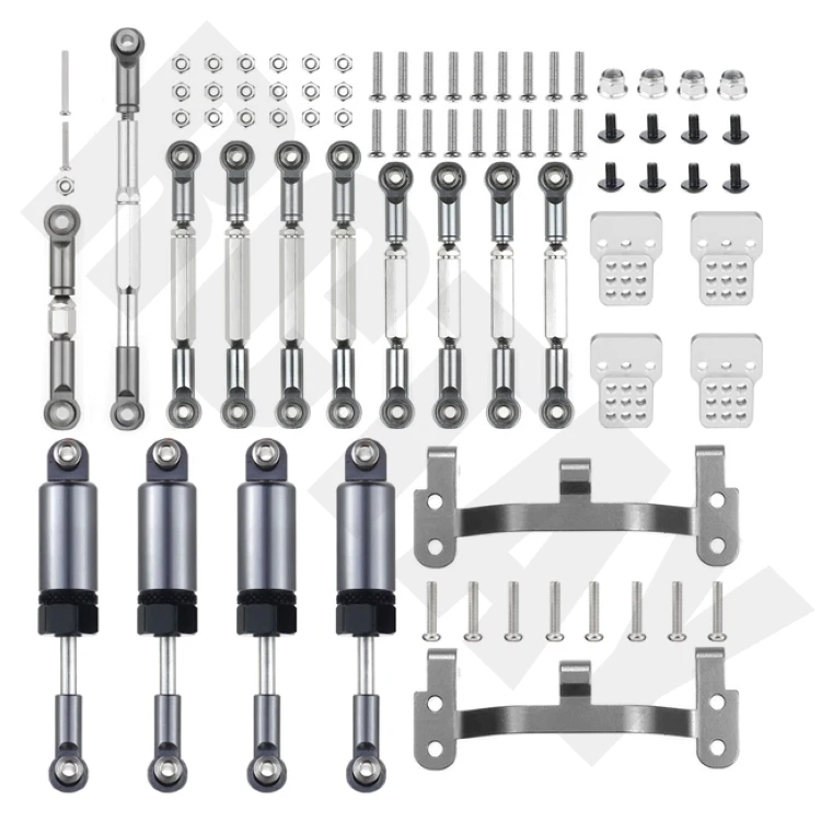 RCTAY metalowy pręt łączący drążek sterowniczy montaż amortyzatora siedzenia zestaw do 1/16 WPL C14 C24 części zamienne