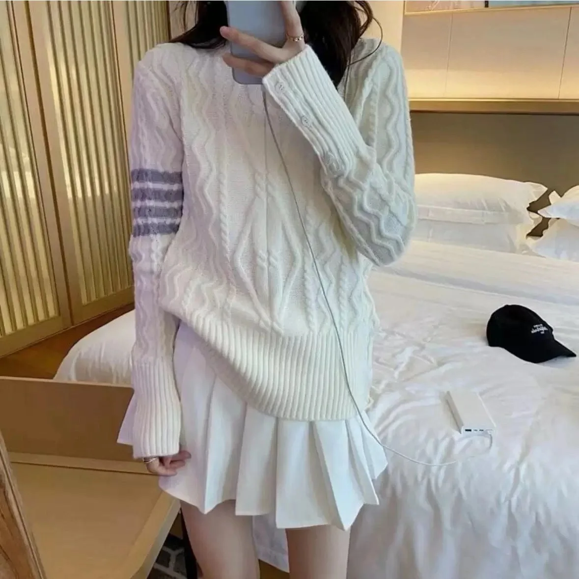 

Men's Classic Knitted Casual round Ne Sweater Twist Cotton Blend Fabric Thi Long Sve Autumn Winter Faion Print Sweater