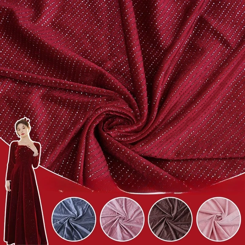 

Бархатная золотая ткань для горячего тиснения, серебряная ткань со звездами в звездную полоску, бронзовая ткань для платья «сделай сам», высококачественные платья невесты, ткань для шитья