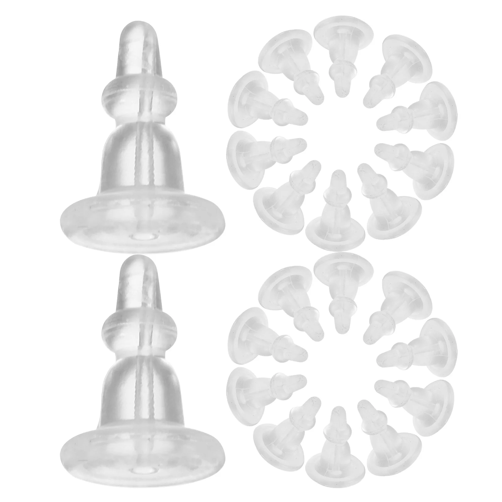 50 قطعة حلق سيليكون ظهورهم للأزرار استبدال دائم الأذن المقابس قفل السدادات النساء مجوهرات اكسسوارات Diy بها بنفسك