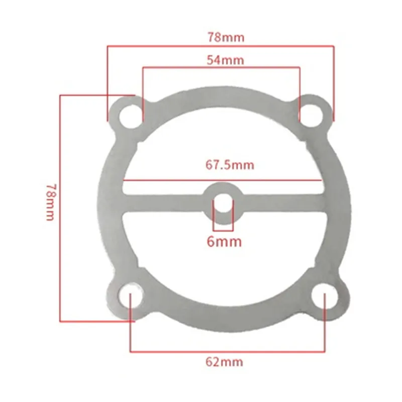 10Pieces/Lot Aluminum Round Air Compressor Pump - 65mm 5 Holes Cylinder Head Gasket