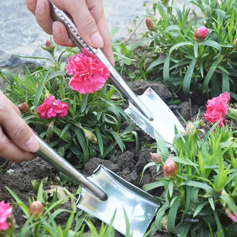 Bonsai Boden Edelstahl Garten Spaten Jäten Graben Gartens chaufel spitze/quadratische Schaufel integrierte Schaufel Rechen