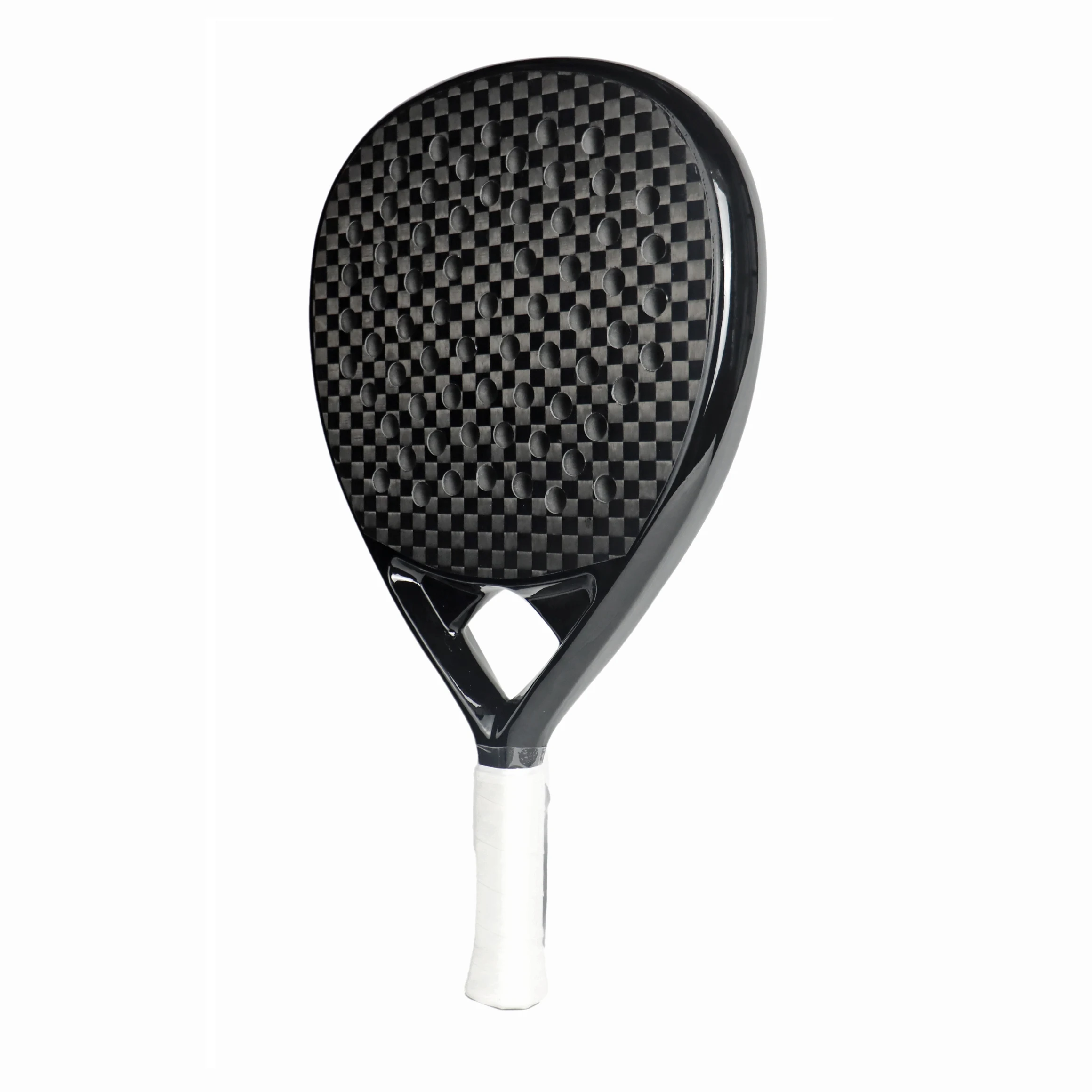 AMASPORT Padel Racket 12K Carbon Fiber Tenis Padel Paddle Teardrop Surface Tennis Padle Racket with Eva Soft Memory Foam Core