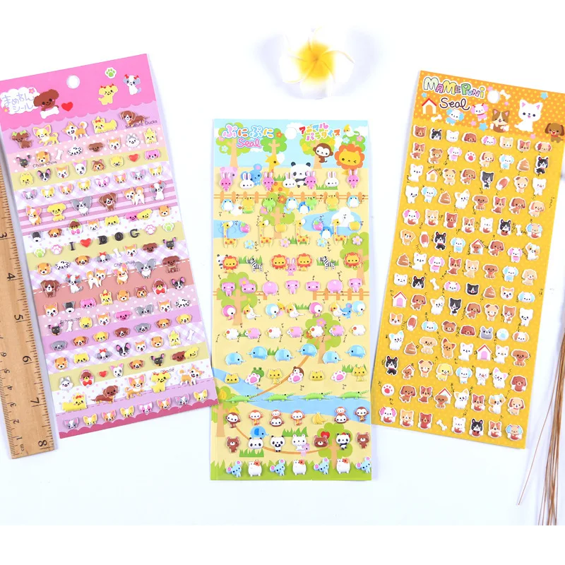 20 pcs/lot Cartoon Panda Dog Owl Animal Stickers Cute Decorative Stationery Sticker DIY Diary Album Stick Label School Supplies