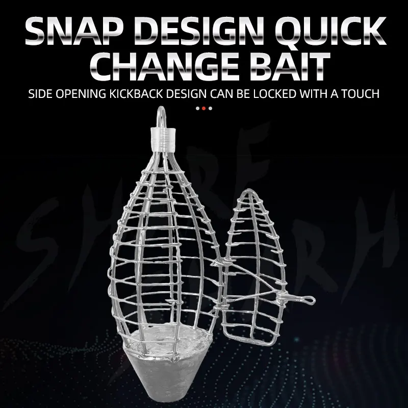 ShareShark 30/40 Stainless Steel Fish Bait Cage Bait Cage with Lead Sinkers for Chumming view 5