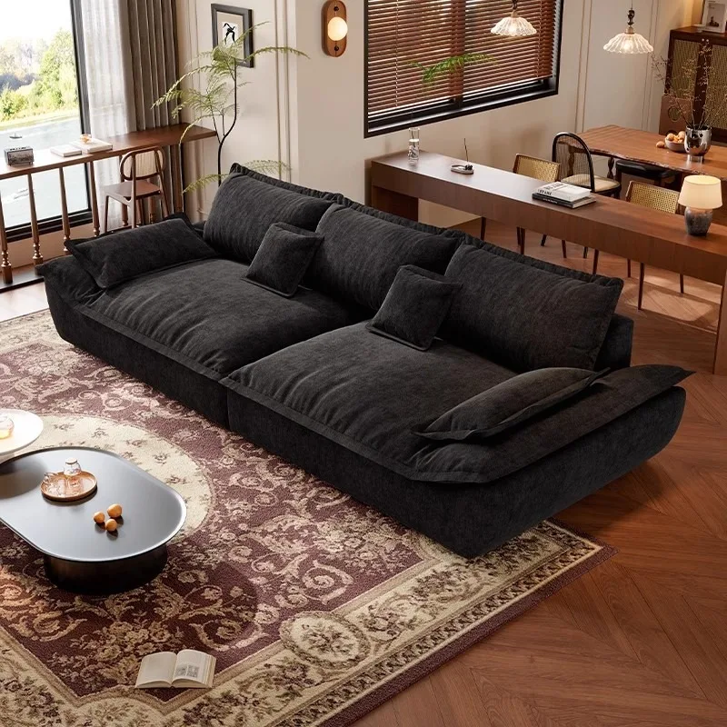 أرائك غرفة المعيشة الإيطالية كبيرة الحجم الحد الأدنى بمقعدين أرائك غرفة المعيشة الكسولة صالات أثاث منزلي حديث Divano Soggiorno #3