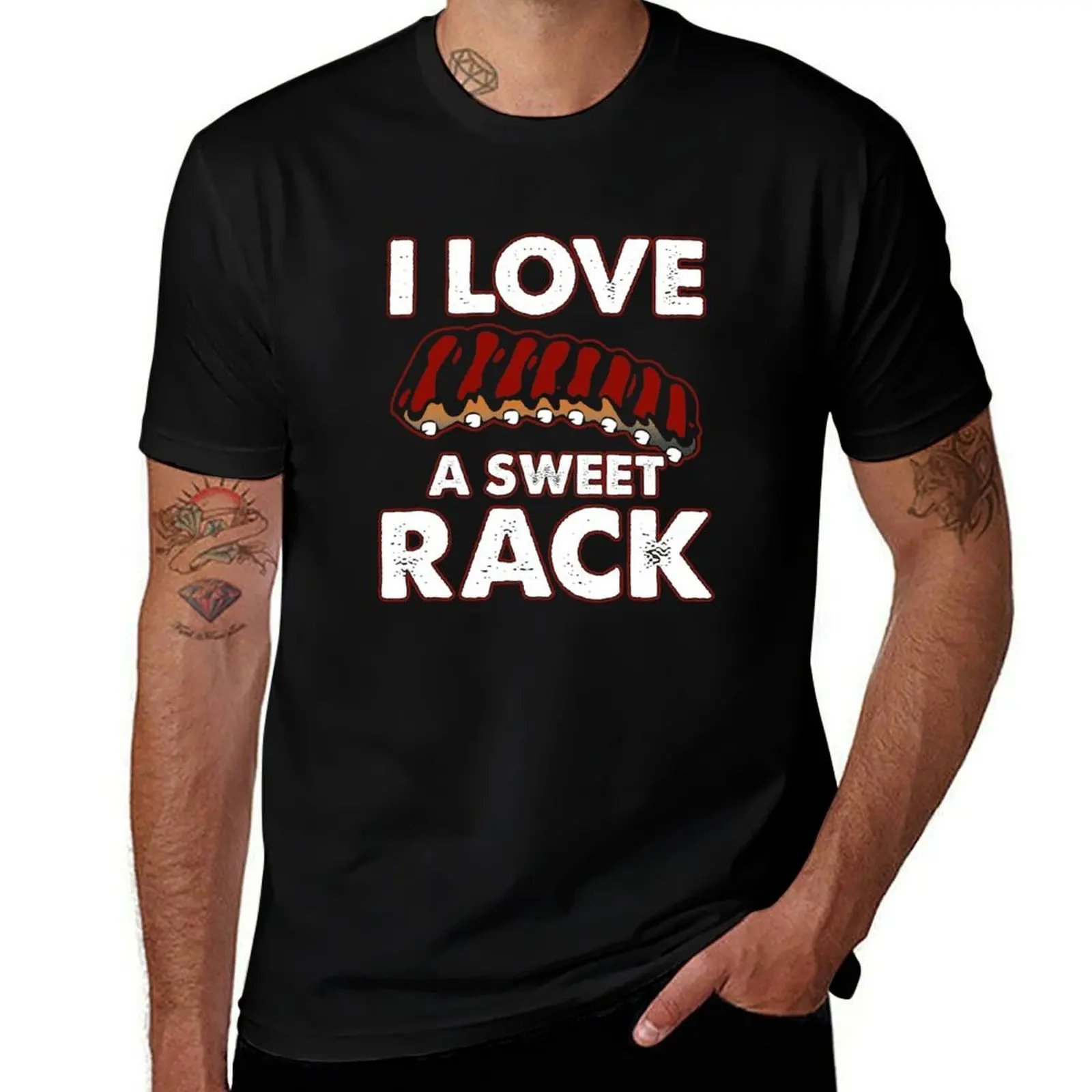 BBQ Ribs T Shirt for Grill Masters and meat Smokers T-Shirt Lightweight Hiking T-Shirt