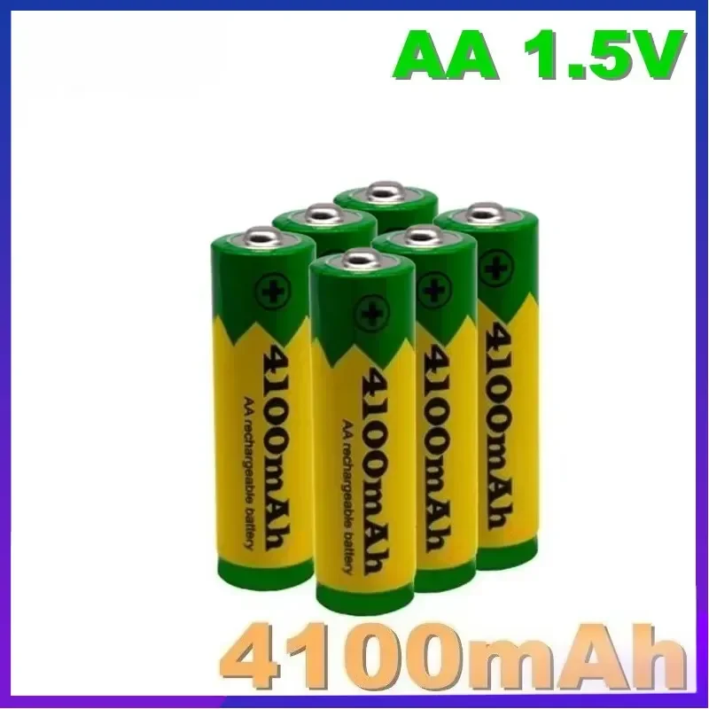 New High-quality 1.5V AA 4100mAh Rechargeable Alkaline Battery - Tailored for LED Lighting & MP3 Gadgets toy Battery