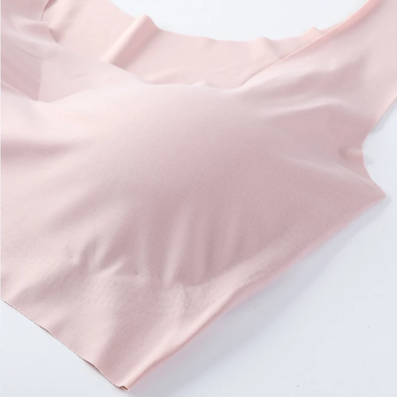 Ice Silk Sleep Bra for Women Sexy Lingerie Seamless Vest Women Underwear Yoga Sports Bralette Нижнее Белье Женское