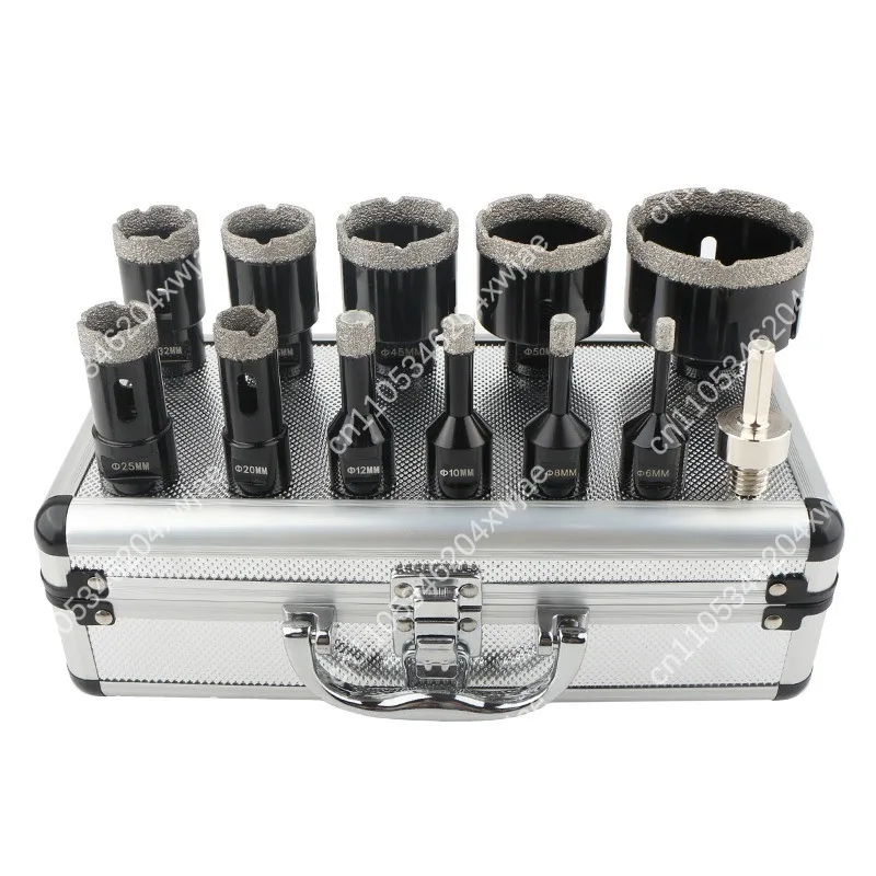M14 Diamond Core Drill Bit Set Brazed for Marble Granite Ceramic Tile, Hole Saw Opener for Electric Drill and Stone