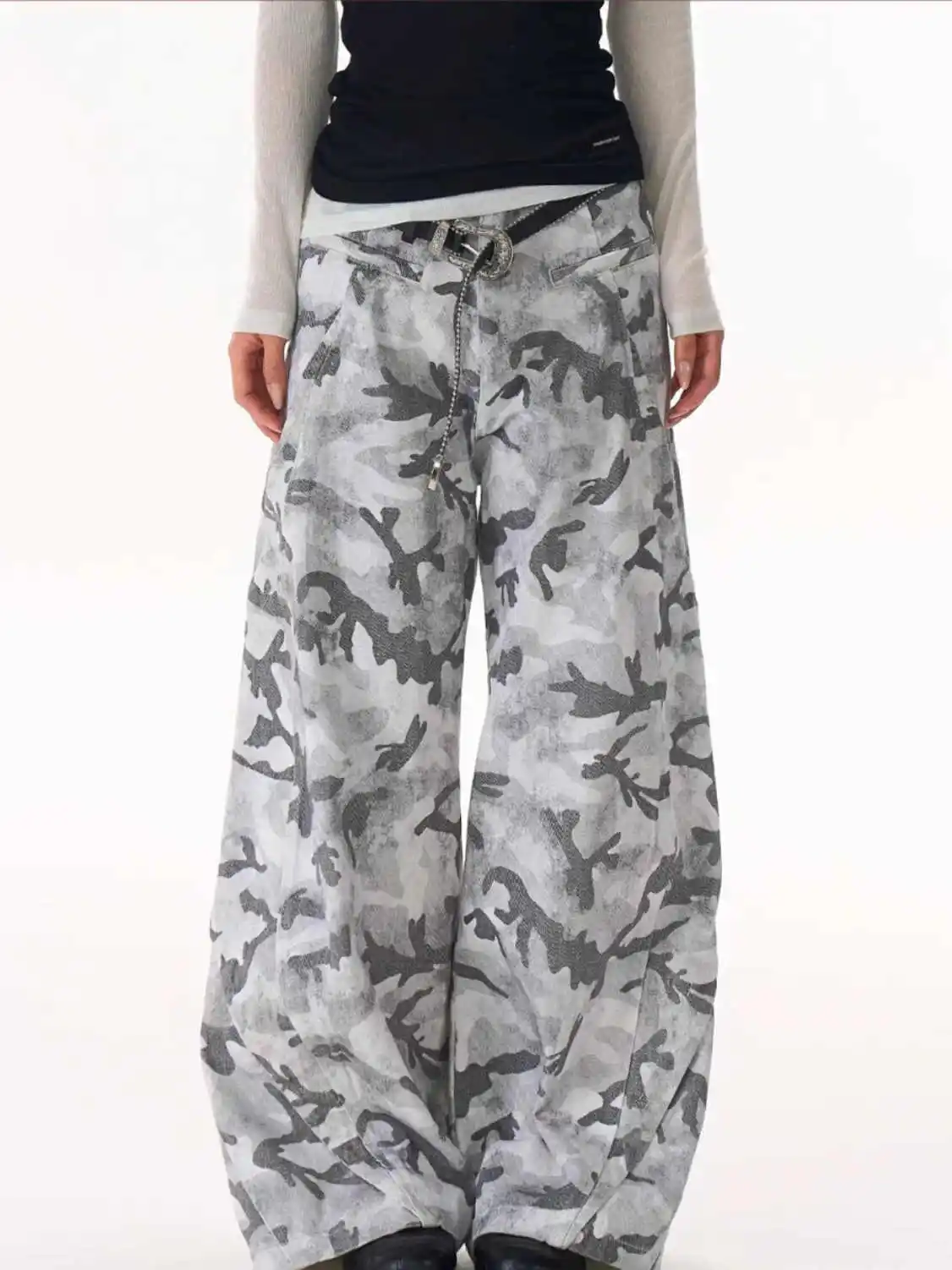 

Women's Baggy Camouflage Cargo Jeans Harajuku Vintage Y2k Oversize Denim Trousers Japanese 2000s Style Jeans Pants Clothes 2025