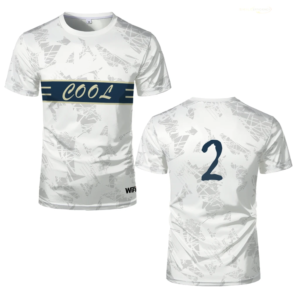 

Summer fashion retro design men's T-shirt casual sports short sleeved top outdoor sports running quick drying jersey