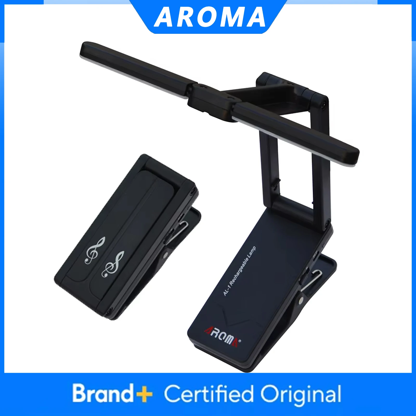 

Светодиодная лампа AROMA AL-1 для музыкальных нот, на прищепке, перезаряжаемая, USB, для чтения нот, сценическая, универсальная, портативная
