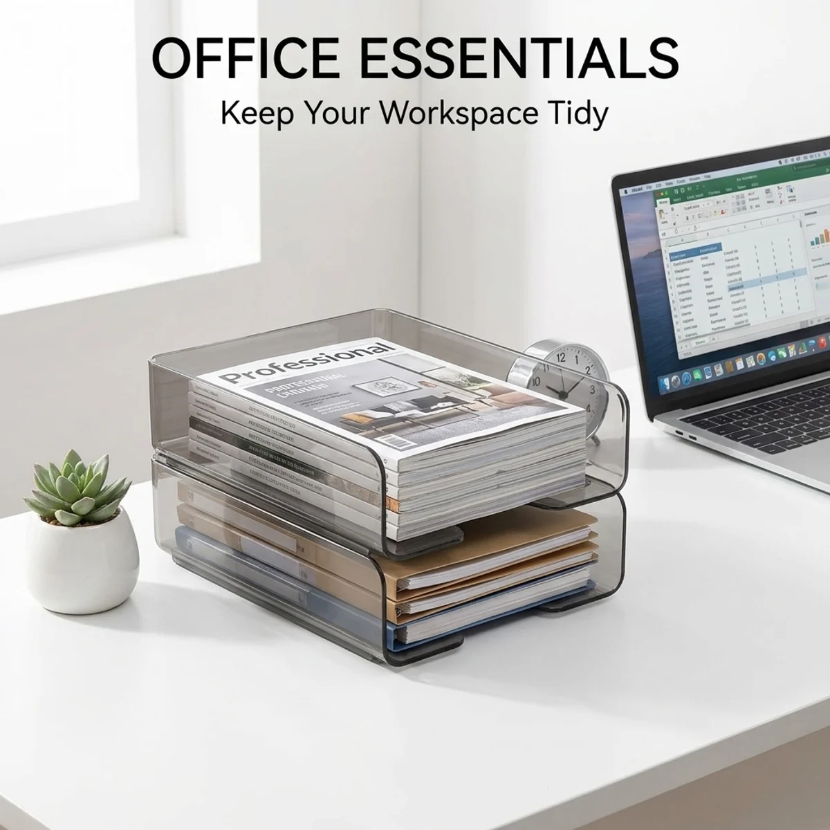 Scientific Design Acrylic Brown Paper Organizer–Thicker & Stronger,Built to Last,Office&Home Decor,Keep Documents Neat,The Good