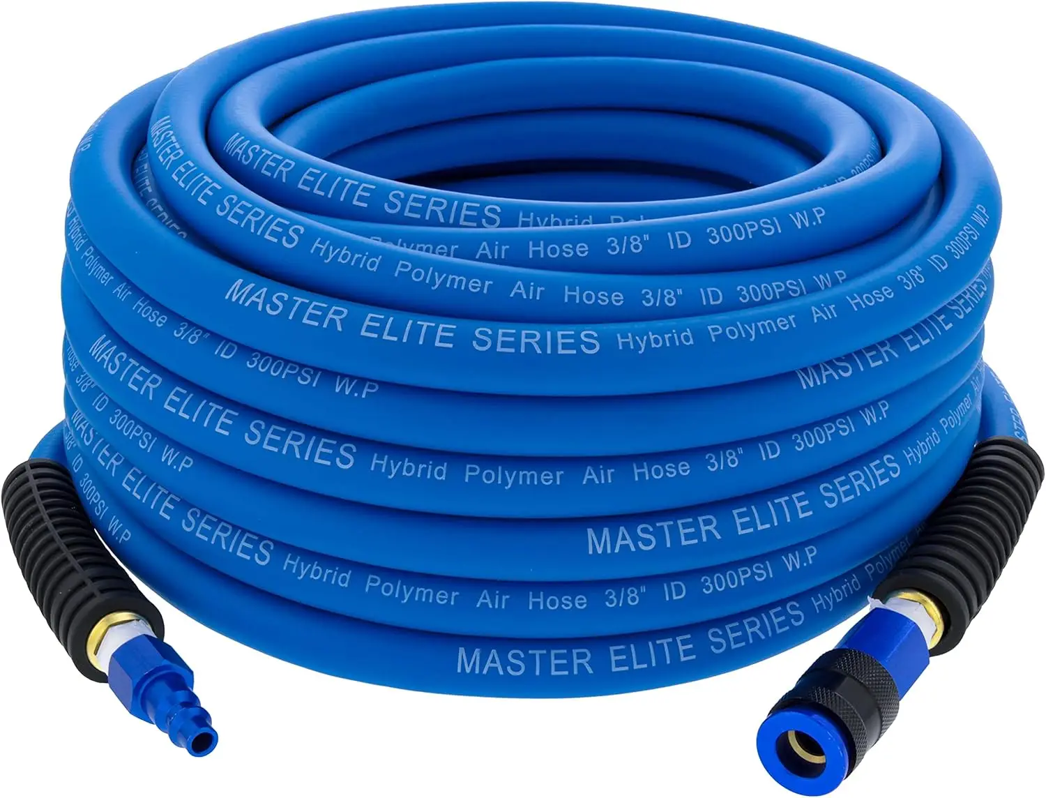 

50-футовый гибридный полимерный воздушный шланг с концевыми соединениями NPT 1/4 дюйма, универсальный быстроразъемный соединитель, легкий и гибкий, для компрессоров