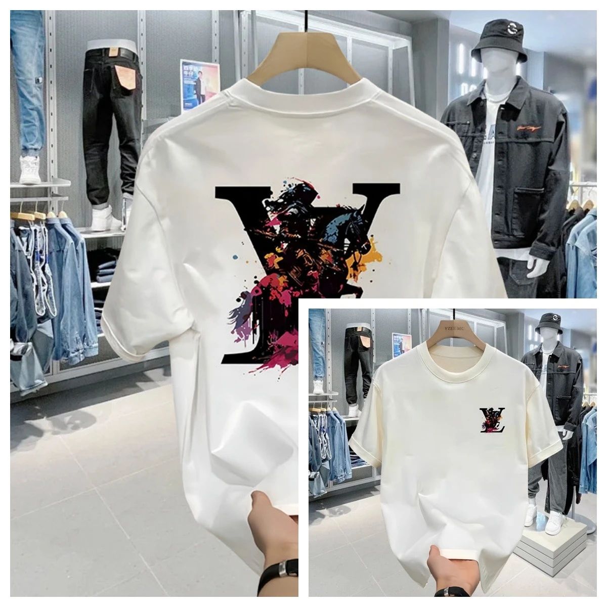 

New Sale Swiss High-end Brand - Pure Cotton T-shirt for Men Loose and Versatile Suitable for Couples' Casual Wear