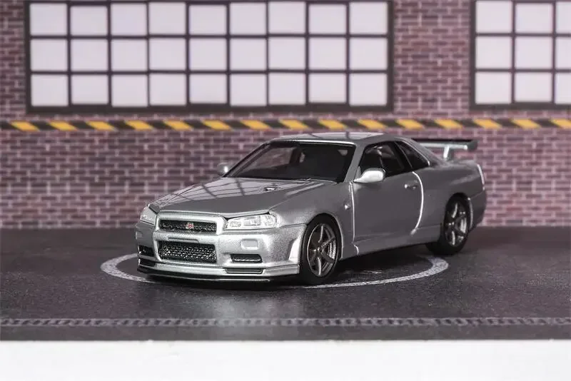 Motorhelix MH 1:64 Skyline GT-R Mk5 R34 V-SPEC-II Limited799 Druckguss-Modellauto