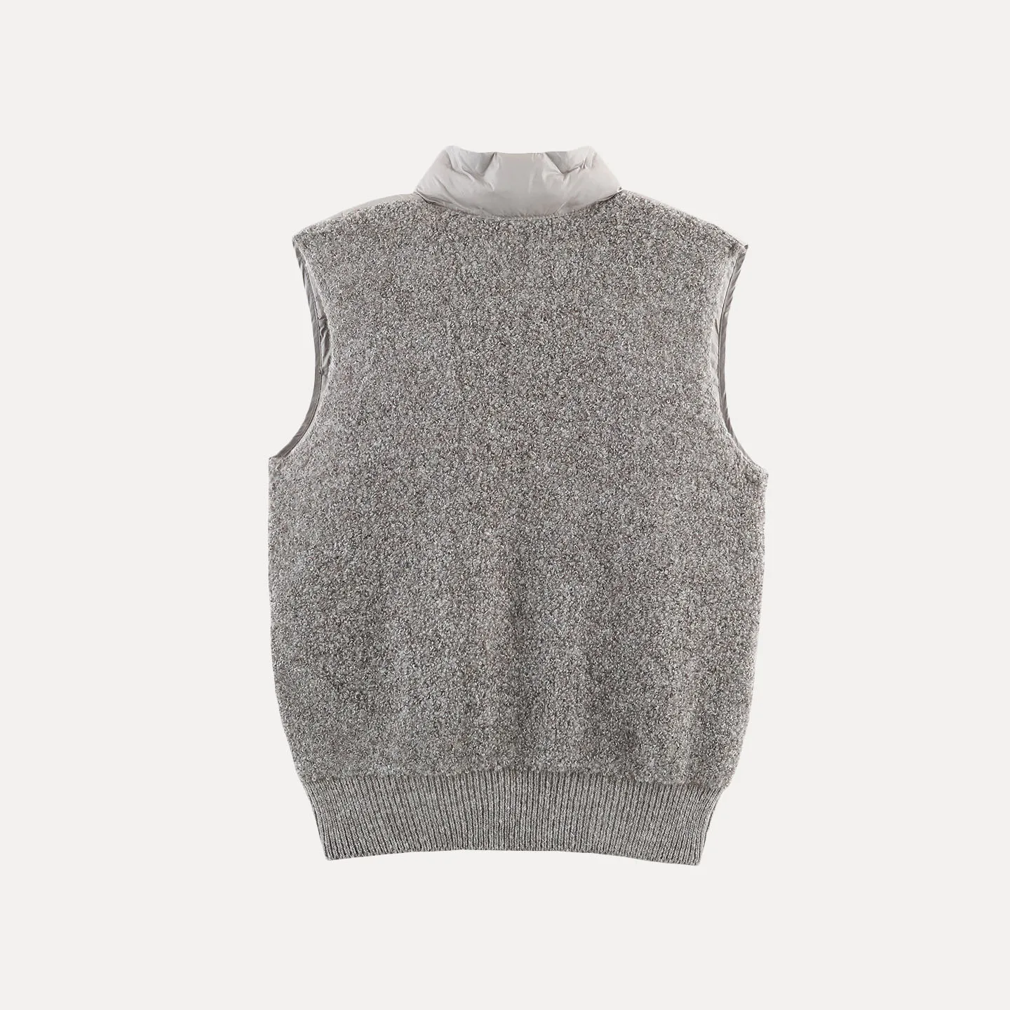 2025年秋新作ファションレディースジエットダイヤモンドジッパースリムベストスタンドカラーパッチワーク個性通勤スリムベスト