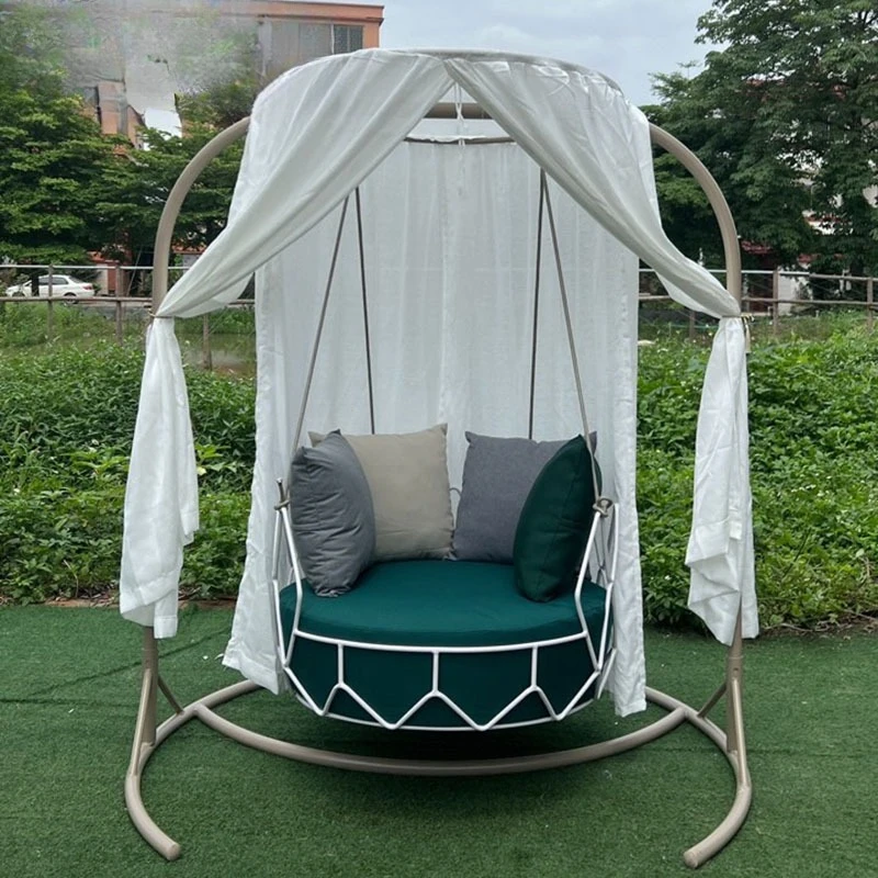 

Outdoor Nordic balcony hanging basket Internet celebrity swing courtyard villa leisure modern double sofa furniture group