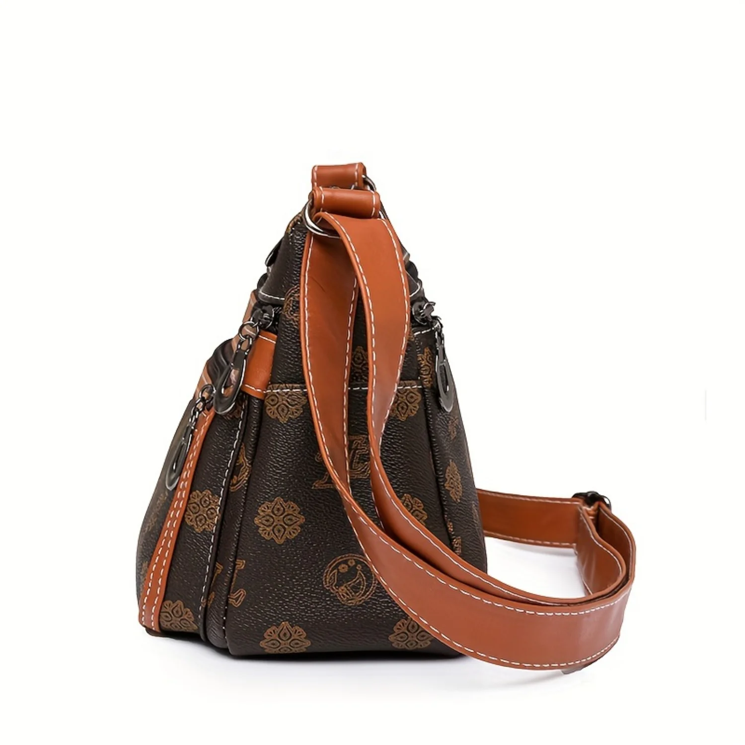 Retro Vintage Multi Layer Crossbody Bag, Women's Fashion Handbag & Purse