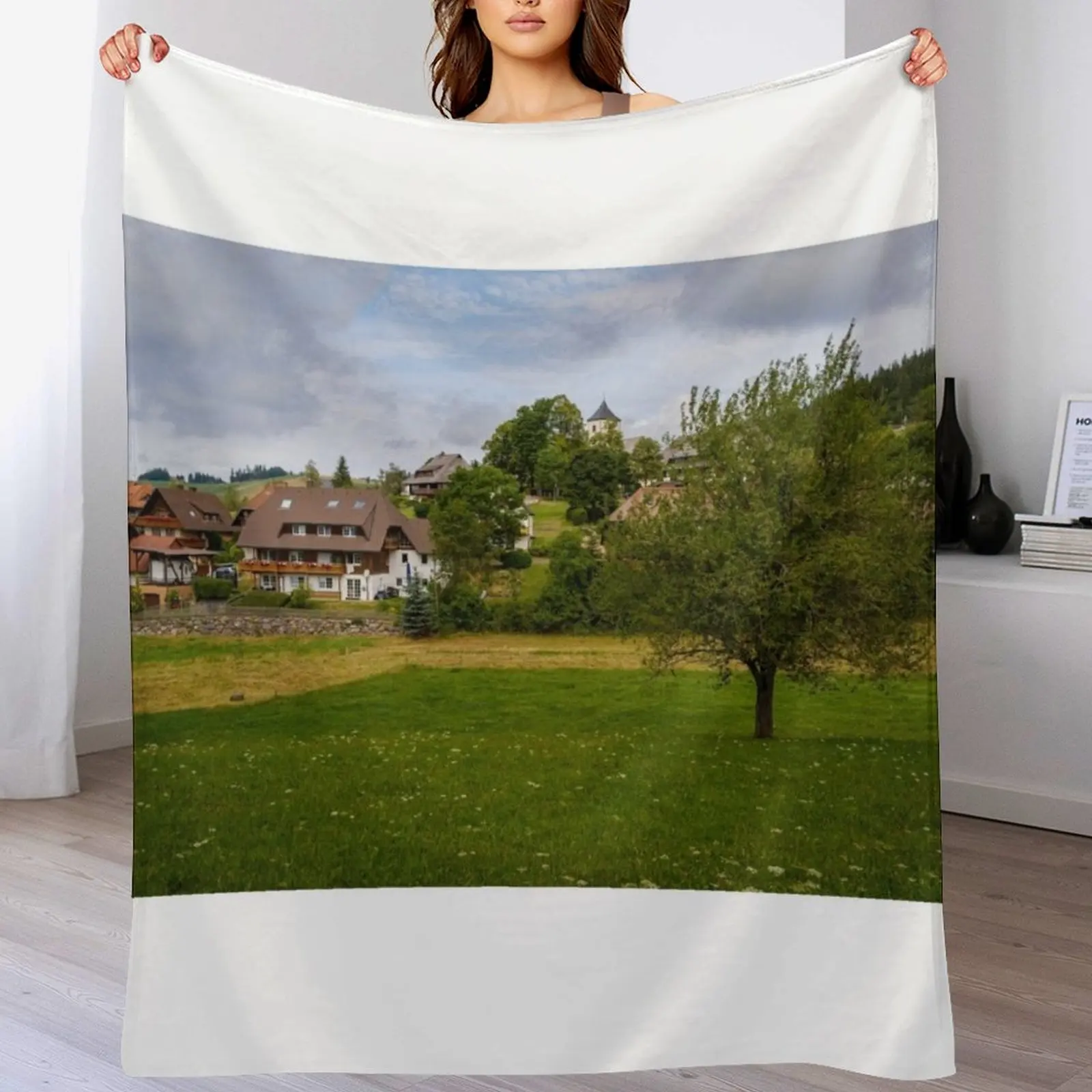 

picturesque village in Black Forest Throw Blanket Warm Cozy Throw Blanket for Living Room Couch