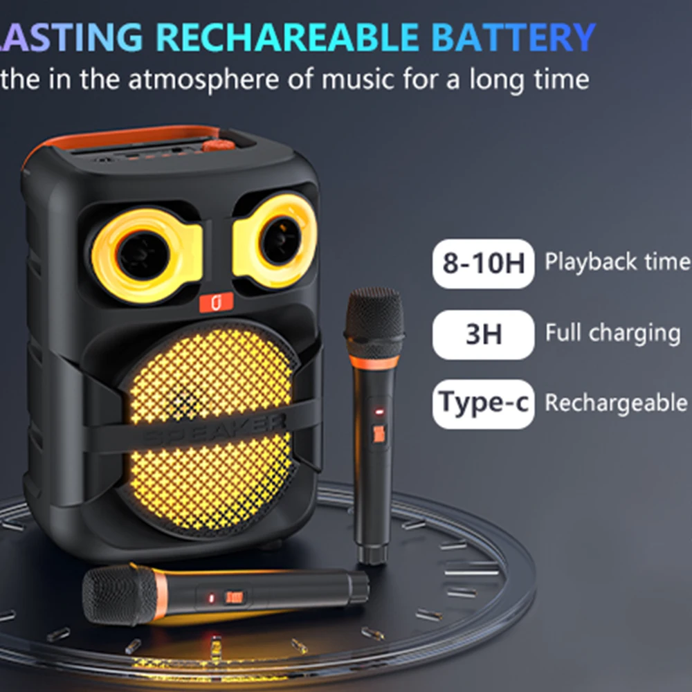 

JYX Bluetooth Karaoke Speaker, Karaoke Machine with 2 Microphone, Home Karaoke PA System, Portable Wireless Speaker for Party