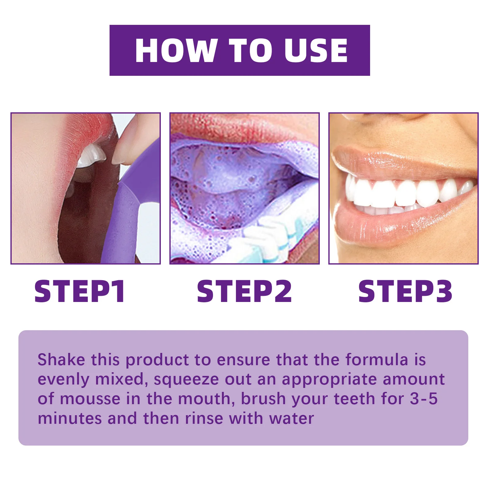 Purple Anti-Allergic Pressing Toothpaste Cavity Prevention Teeth Whitening Toothpaste Fresh Breath and Clean Teeth Care for Gums image 6