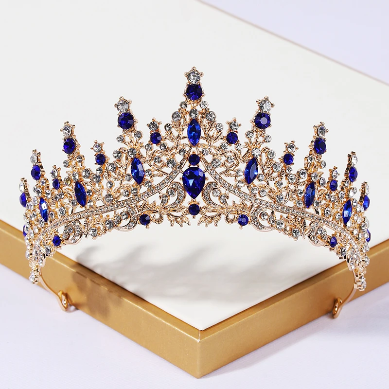 Itacazzo Bridal Headwear Gold-colour Baroque Style Noble And Luxurious Ladies' Bridal Tiaras