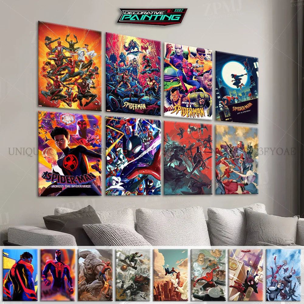 

Marvel Comics Spider Man Series Wall Art Pictures Canvas Printed Home Decor Frameless Posters Movie Paintings For Living Room