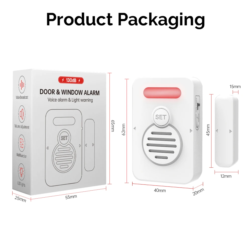 Allarme di sicurezza domestica wireless affidabile e facile da installare con notifica di avviso