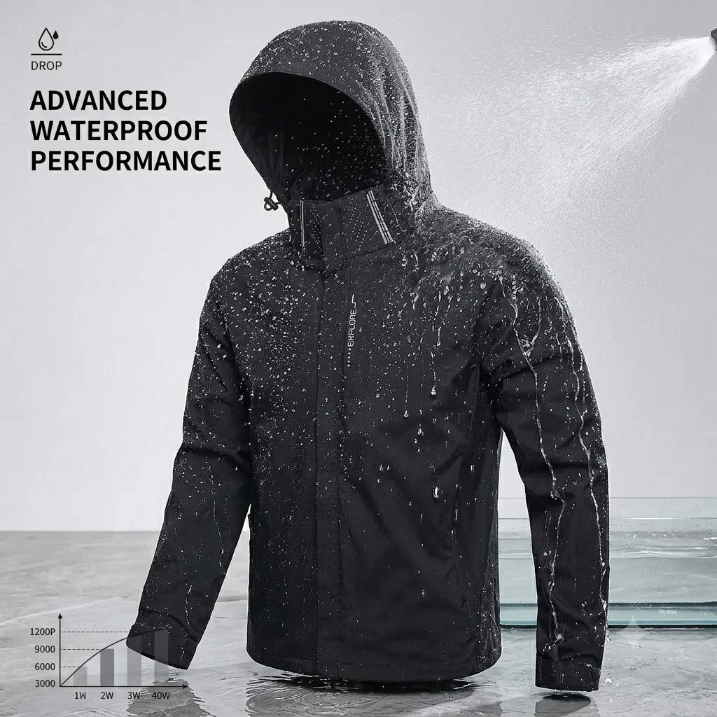 Outdoor Windproof Coats Waterproof Jackets Lightweight Cycling Hoodie Hiking Raincoat Work Hooded Man Climbing Zipper Tracksuits