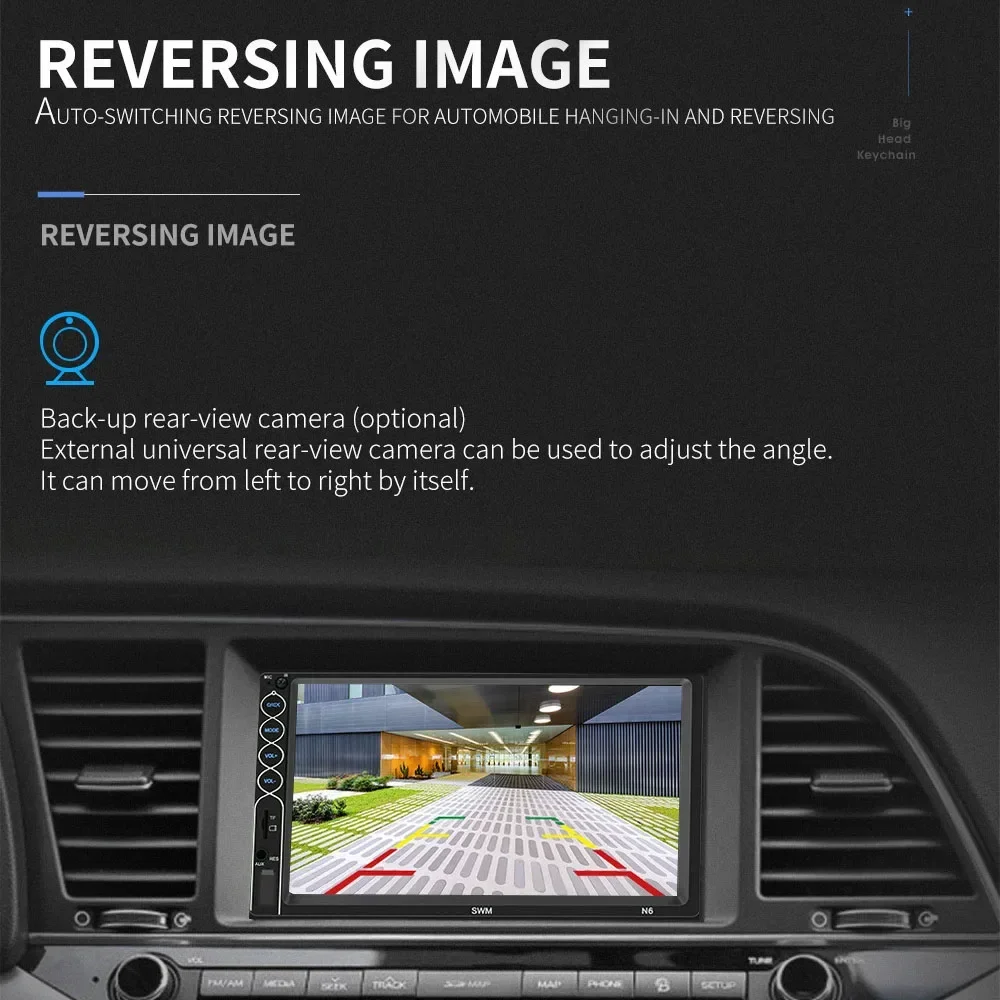 N6 2 Din Car Radio Stereo MP5 Player 7inch Touch Screen Bluetooth USB AUX TF Mirror Link Dash Head Unit Camera Multimedia Player - Image 6